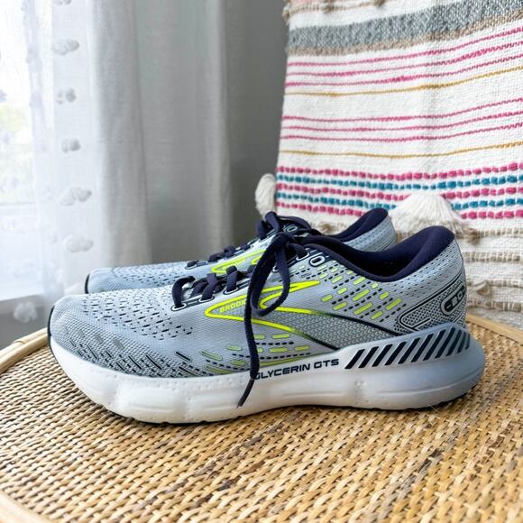 Brooks Glycerin GTS 20 Light Blue Peacoat Nightlife Road-Running Sneakers Size 9 - Picture 4 of 8